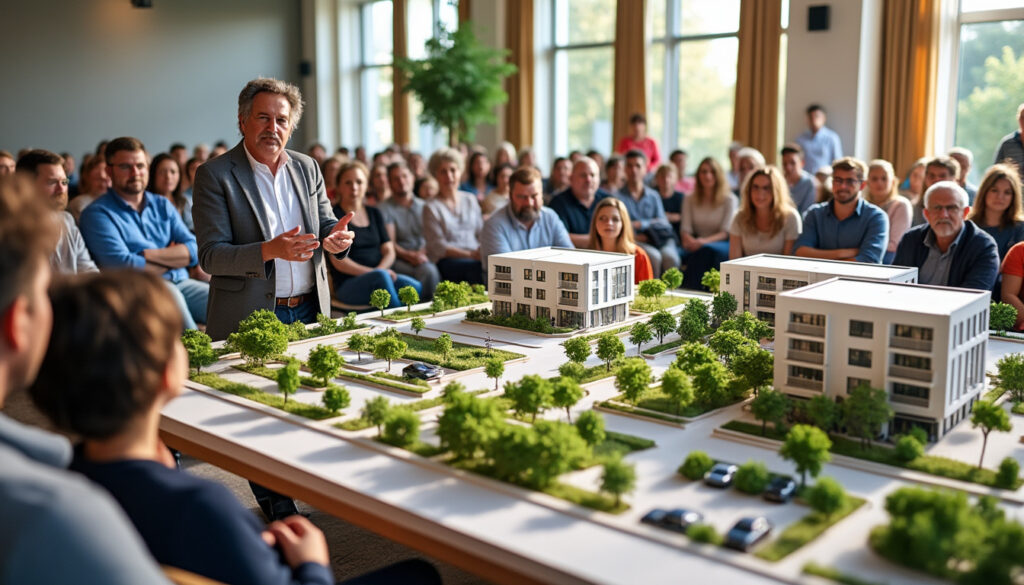 découvrez le projet immobilier ambitieux à lanester : présentation détaillée aux riverains de 25 logements modernes et durables, favorisant un cadre de vie agréable.